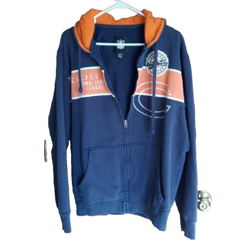 RETRO 1980s Da Bears Era Chicago Bears Full Zip Hoodie - Men's XL - NFL Football